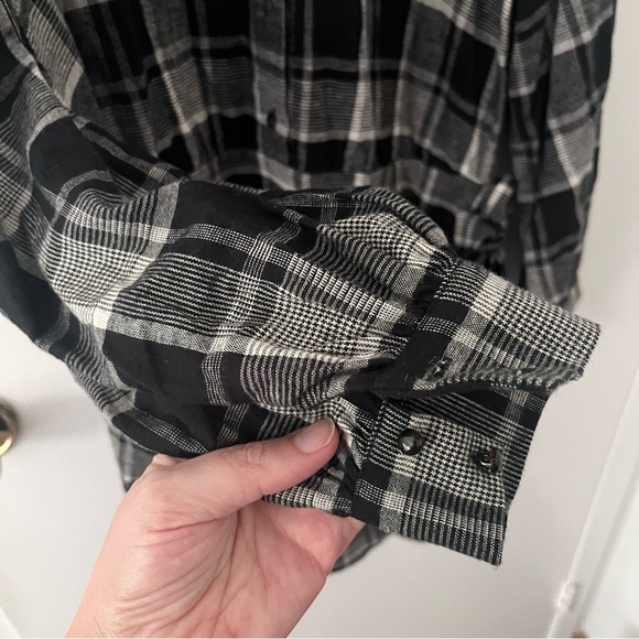 Sezane Capri Flannel Shirtdress Mini Wrap Washington Check French Academia 40 - Picture 5 of 16